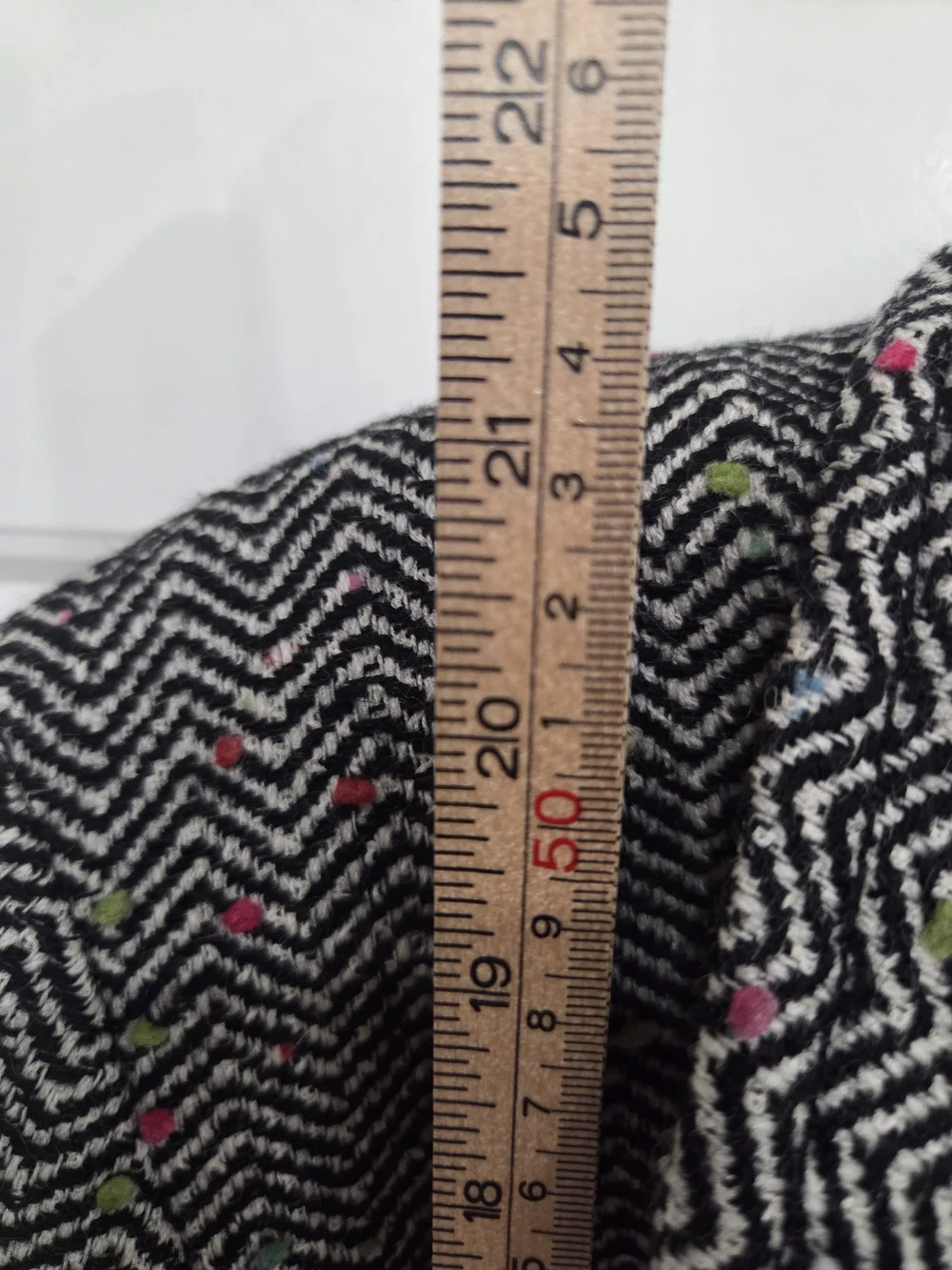 Worth Women's Vintage Black & White Chevron Tweed Double-Breasted Blazer Size M